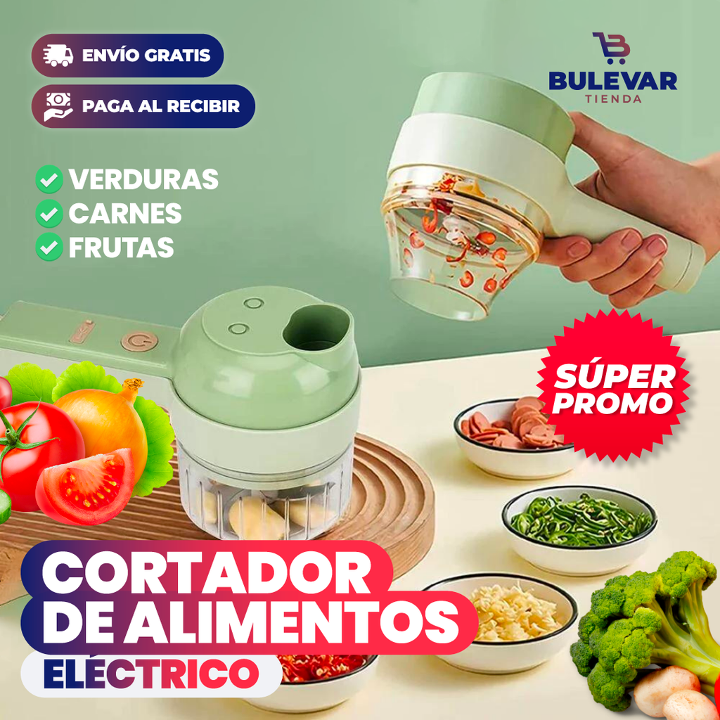 Cortador de Alimentos Eléctrico Portátil