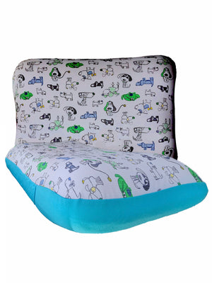 Almohada Infantil Viscoelástica Ortopédica Azul