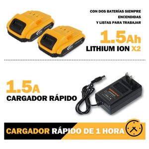 Taladro 2 Baterías Eléctrico Inalámbrico