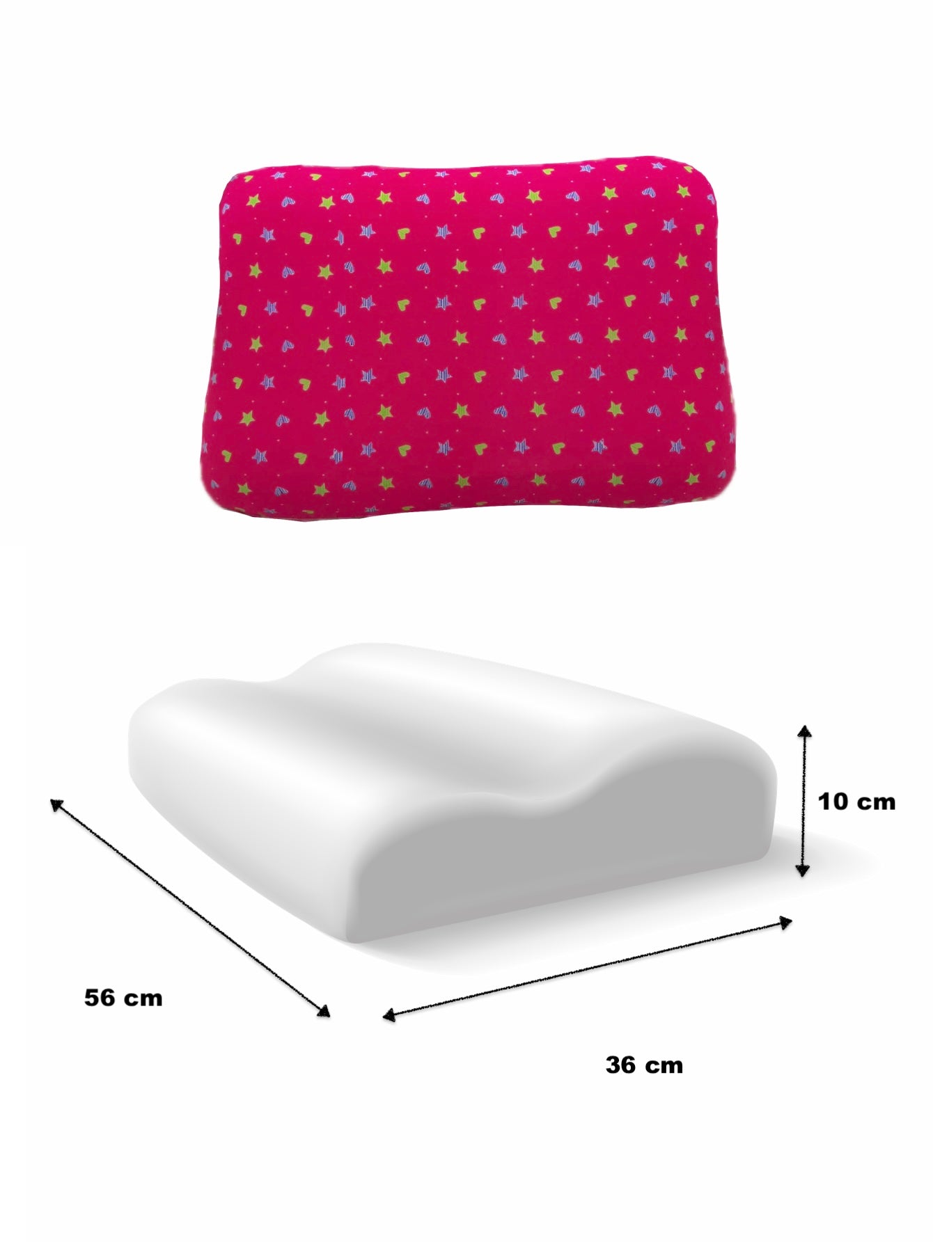 Almohada Infantil Viscoelástica Ortopédica Rosa