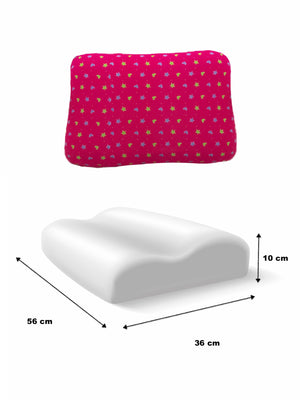 Almohada Infantil Viscoelástica Ortopédica Rosa