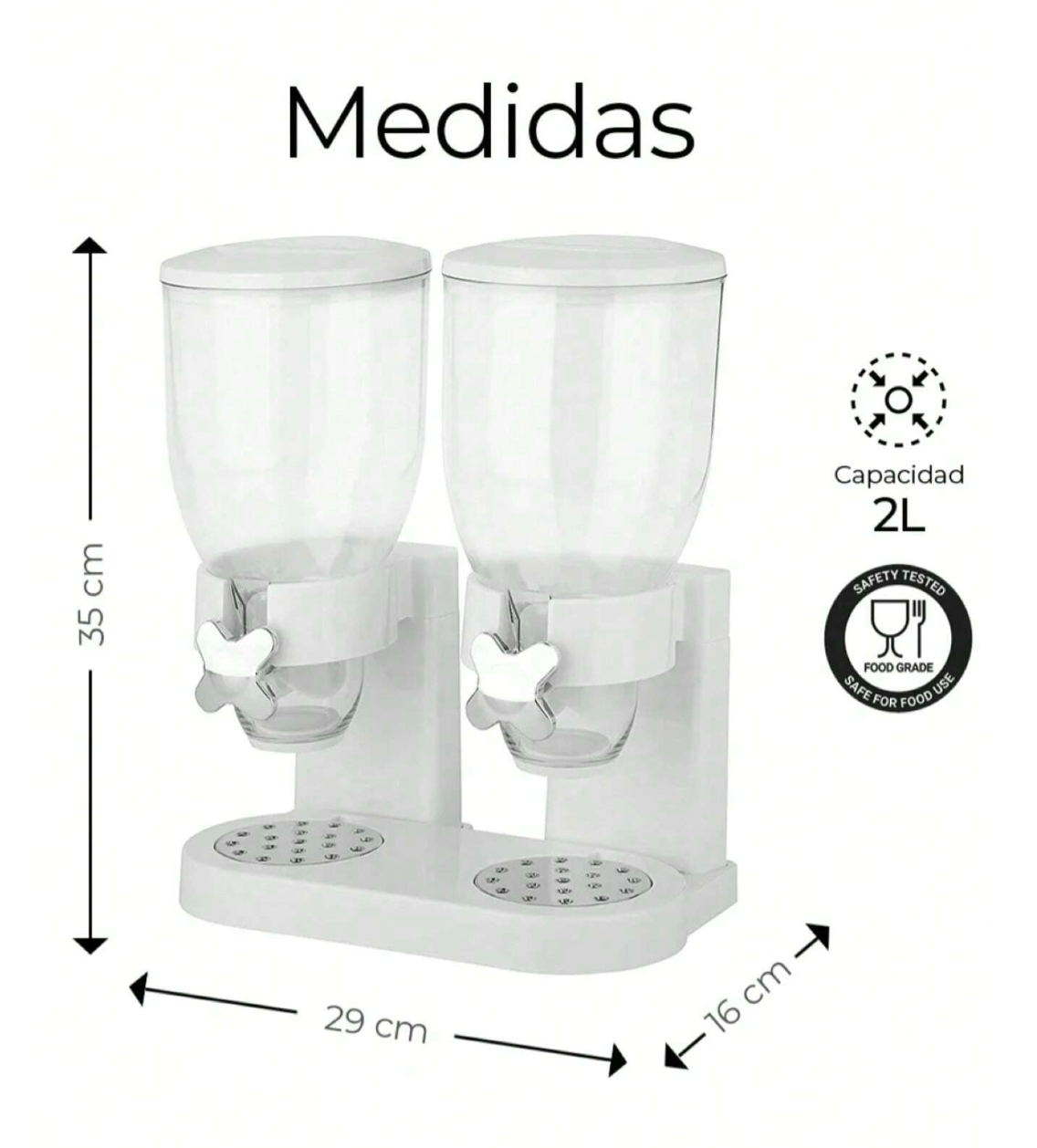 Dispensador de Cereales Despachador Doble