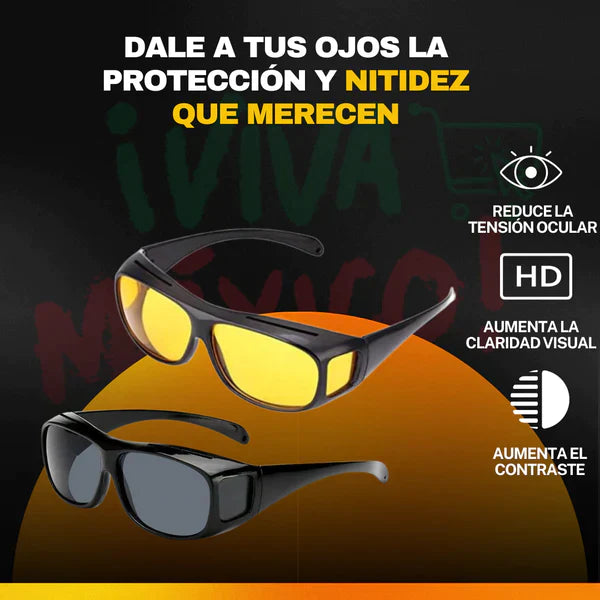 Lentes HD Antirreflejo para Conducción 2x1